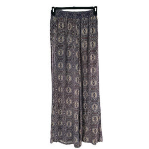 Three Eighty-Two Pants Womens Size Small Bohemian Elastic Waist Paisley Wide Leg